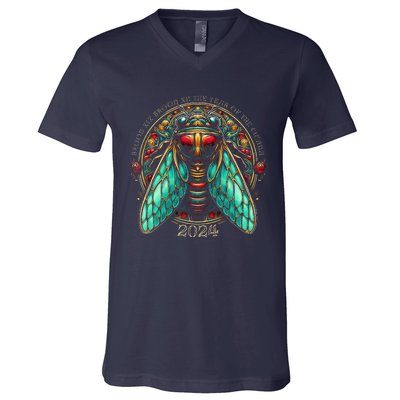 Cicada Lover Brood Xix Brood Xiii Year Of The Cicada 2024 V-Neck T-Shirt