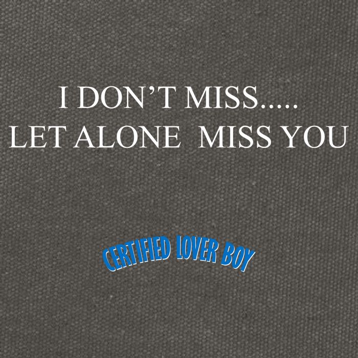 Certified Lover Boy I Don't Miss You Cotton Canvas Backpack