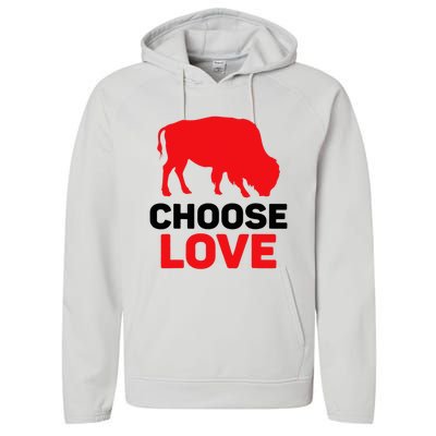 Choose Love Buffalo Choose Love Bills Performance Fleece Hoodie