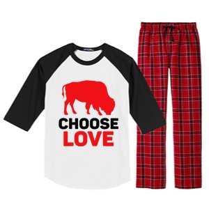 Choose Love Buffalo Choose Love Bills Raglan Sleeve Pajama Set