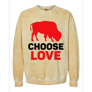 Choose Love Buffalo Choose Love Bills Colorblast Crewneck Sweatshirt