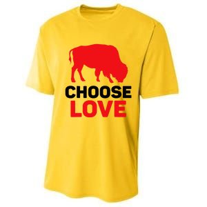 Choose Love Buffalo Choose Love Bills Performance Sprint T-Shirt