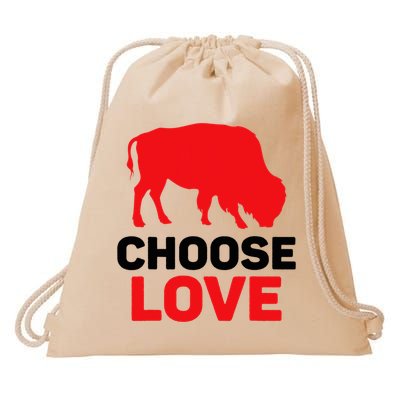 Choose Love Buffalo Choose Love Bills Drawstring Bag