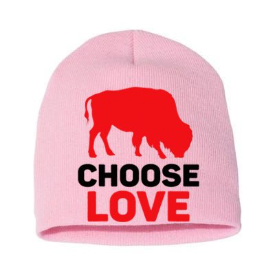 Choose Love Buffalo Choose Love Bills Short Acrylic Beanie