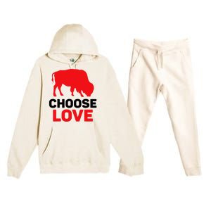 Choose Love Buffalo Choose Love Bills Premium Hooded Sweatsuit Set