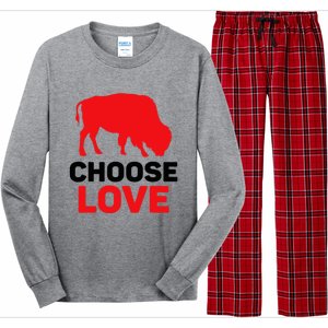 Choose Love Buffalo Choose Love Bills Long Sleeve Pajama Set