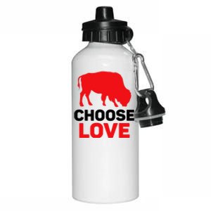 Choose Love Buffalo Choose Love Bills Aluminum Water Bottle