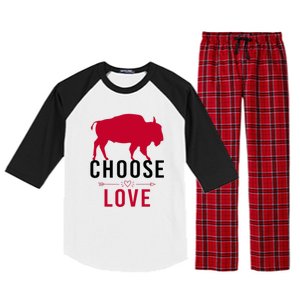 Choose Love Buffalo Buffalo Bills Choose Love Raglan Sleeve Pajama Set