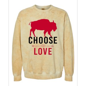 Choose Love Buffalo Buffalo Bills Choose Love Colorblast Crewneck Sweatshirt