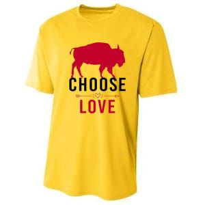 Choose Love Buffalo Buffalo Bills Choose Love Performance Sprint T-Shirt