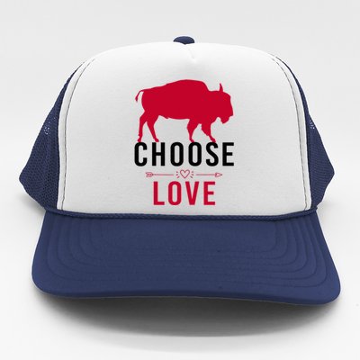 Choose Love Buffalo Buffalo Bills Choose Love Trucker Hat