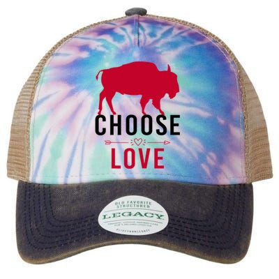 Choose Love Buffalo Buffalo Bills Choose Love Legacy Tie Dye Trucker Hat