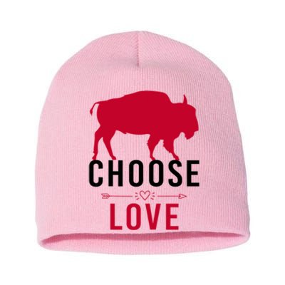 Choose Love Buffalo Buffalo Bills Choose Love Short Acrylic Beanie