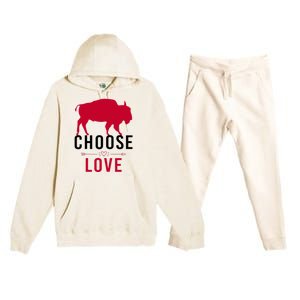 Choose Love Buffalo Buffalo Bills Choose Love Premium Hooded Sweatsuit Set