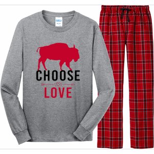 Choose Love Buffalo Buffalo Bills Choose Love Long Sleeve Pajama Set