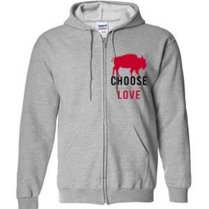 Choose Love Buffalo Buffalo Bills Choose Love Full Zip Hoodie