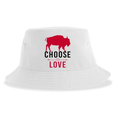 Choose Love Buffalo Buffalo Bills Choose Love Sustainable Bucket Hat