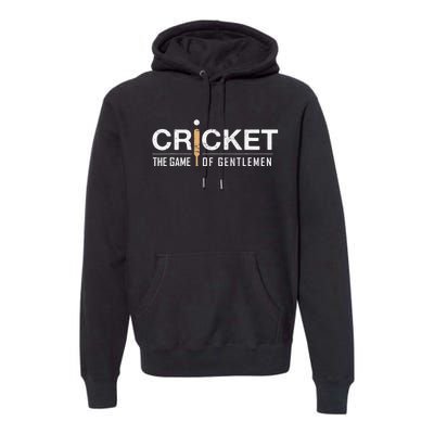 Cricket Like Baseball Funny Player Coach Sports Premium Hoodie