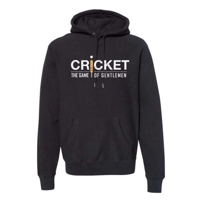 Cricket Like Baseball Funny Player Coach Sports Premium Hoodie