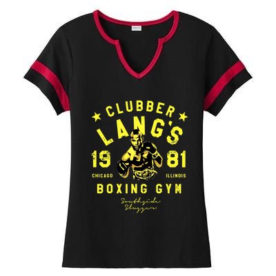 Clubber Lang's Boxing Gym Ladies Halftime Notch Neck Tee