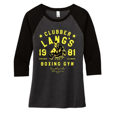 Clubber Lang's Boxing Gym Women's Tri-Blend 3/4-Sleeve Raglan Shirt