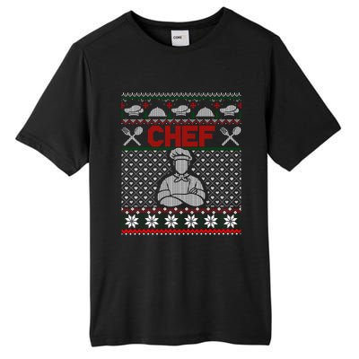 Chef Lover Christmas Ugly Xmas Sweater Gift Tall Fusion ChromaSoft Performance T-Shirt