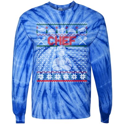 Chef Lover Christmas Ugly Xmas Sweater Gift Tie-Dye Long Sleeve Shirt