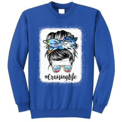 Cruising Life Cruise Messy Bun Hair Sunglasses Mom Great Gift Sweatshirt