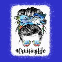 Cruising Life Cruise Messy Bun Hair Sunglasses Mom Great Gift Button