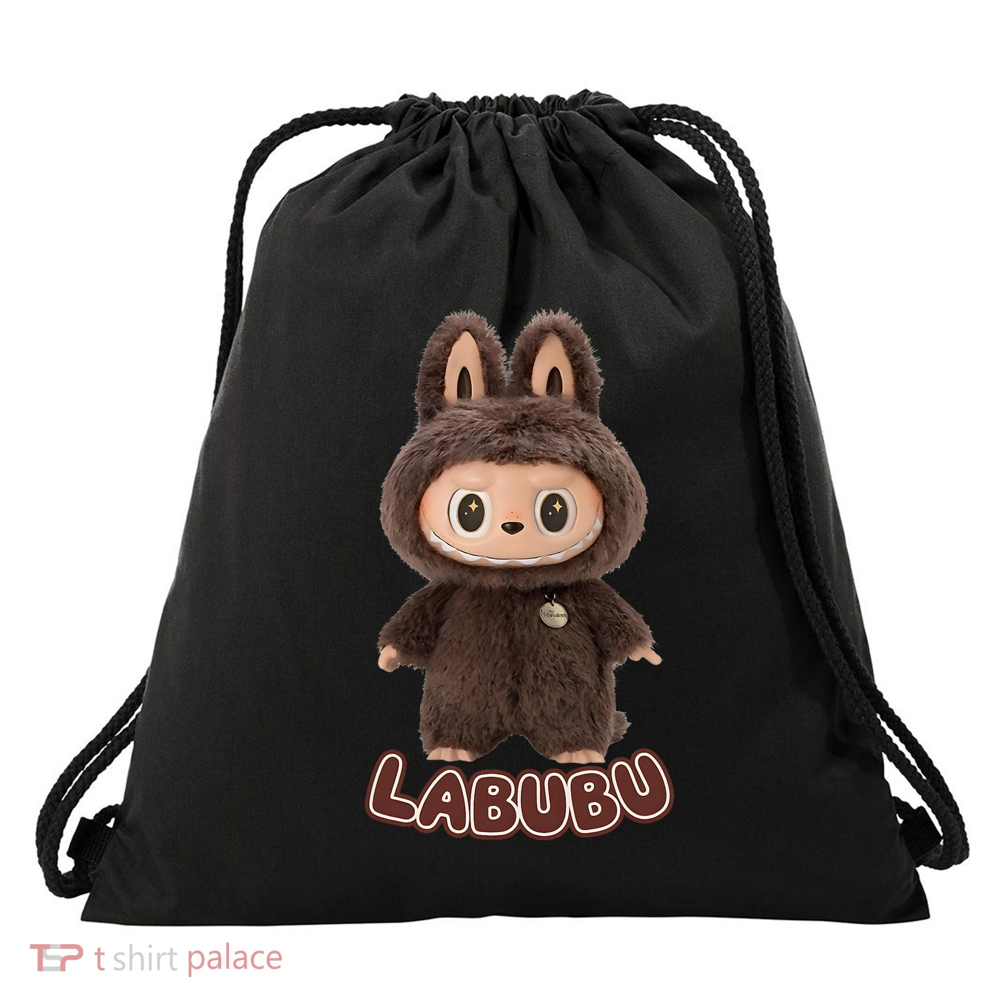 Cute Labubu Classic Pose Fun Labubu Lover Gifts Drawstring Bag