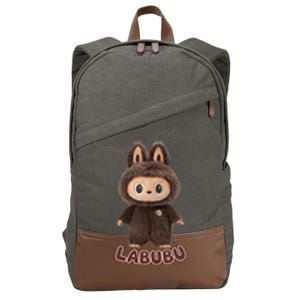 Cute Labubu Classic Pose Fun Labubu Lover Gifts Cotton Canvas Backpack