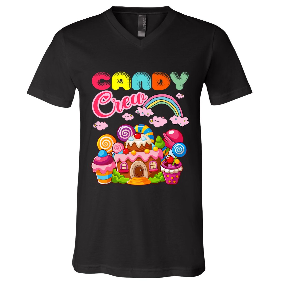 Candy Land Candy Crew Decorations Sweetie Candy Squad V-Neck T-Shirt