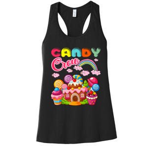 Candy Land Candy Crew Decorations Sweetie Candy Squad Women's Racerback Tank