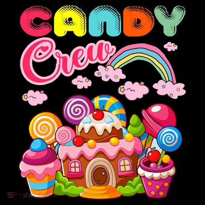 Candy Land Candy Crew Decorations Sweetie Candy Squad Kids T-Shirt
