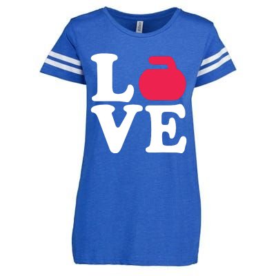 Curling Love Enza Ladies Jersey Football T-Shirt