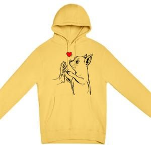 Chihuahua Love Cute Dog Mom Funny Gift Premium Pullover Hoodie