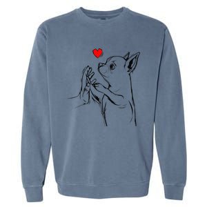 Chihuahua Love Cute Dog Mom Funny Gift Garment-Dyed Sweatshirt