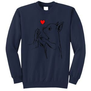 Chihuahua Love Cute Dog Mom Funny Gift Tall Sweatshirt