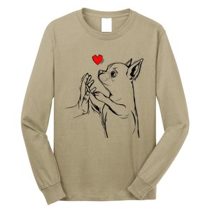 Chihuahua Love Cute Dog Mom Funny Gift Long Sleeve Shirt