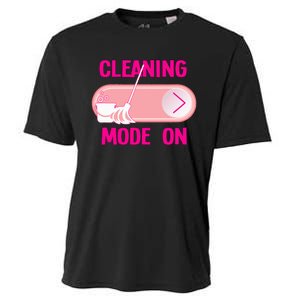 Cleaning Lady Cleaning Mode On Housekeeper Cooling Performance Crew T-Shirt