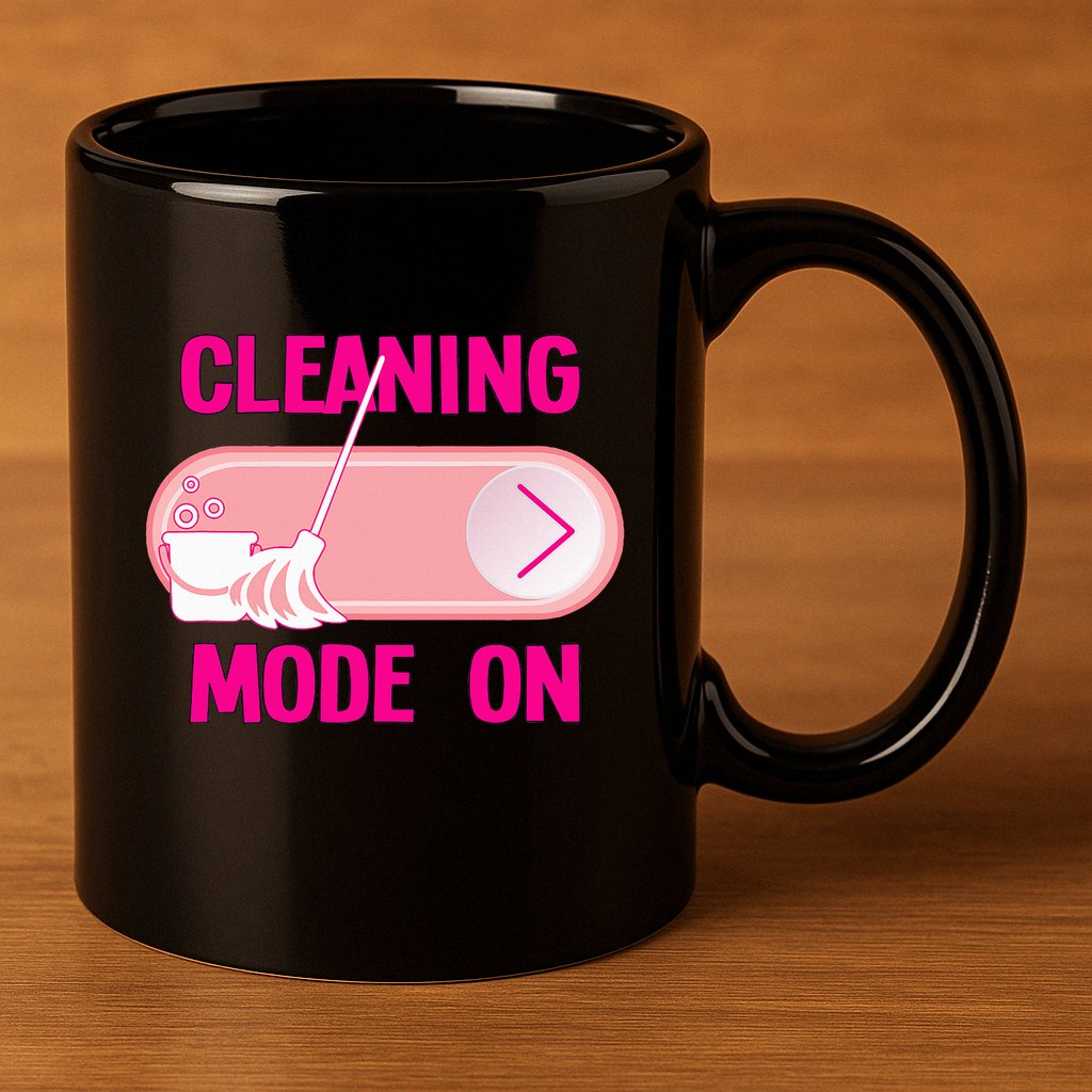 Cleaning Lady Cleaning Mode On Housekeeper 11oz C Handle Ceramic Mug