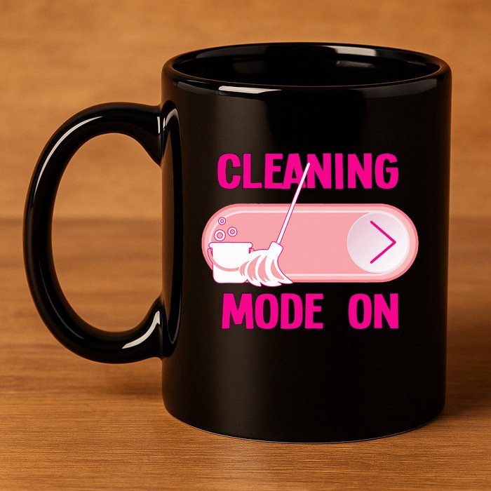 Cleaning Lady Cleaning Mode On Housekeeper 11oz C Handle Ceramic Mug