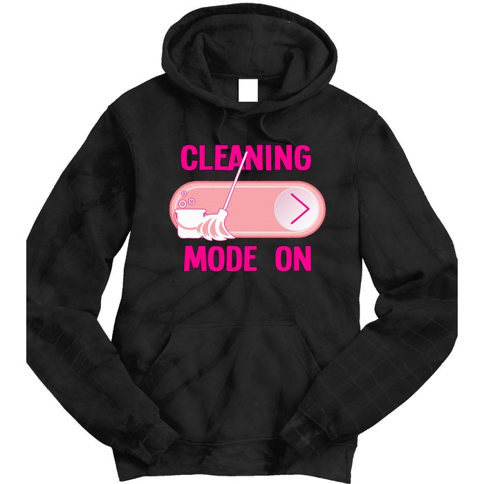 Cleaning Lady Cleaning Mode On Housekeeper Tie Dye Hoodie