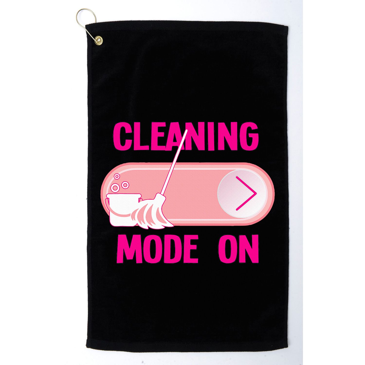 Cleaning Lady Cleaning Mode On Housekeeper Golf Towel