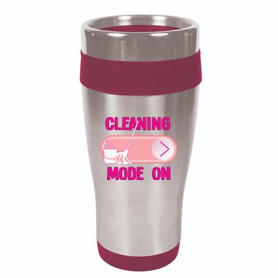 Cleaning Lady Cleaning Mode On Housekeeper 16oz Travel Tumbler