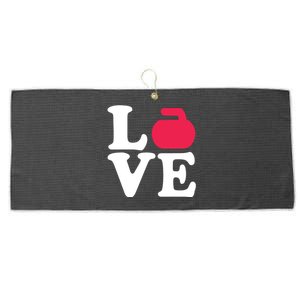 Curling Love Large Microfiber Waffle Golf Towel