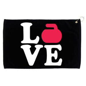 Curling Love Grommeted Golf Towel