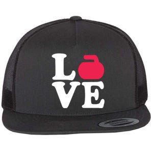 Curling Love Flat Bill Trucker Hat