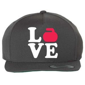 Curling Love Wool Snapback Cap