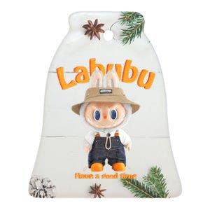 Cute Labubu Classic Pose Fun Labubu Ceramic Bell Ornament